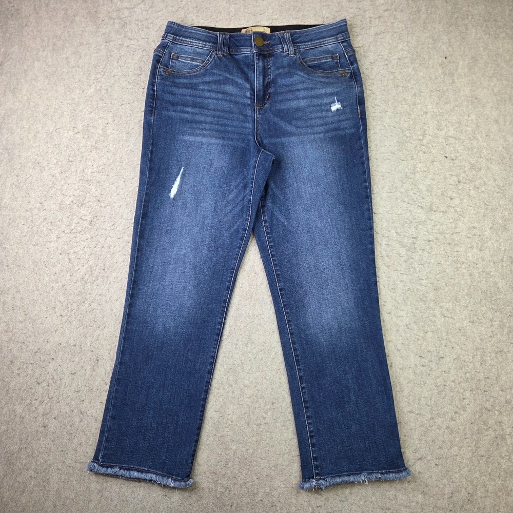 Democracy Ab Technology Jeans Women's 10 Blue Stretch Wide Leg Baggy B2187KECCXX